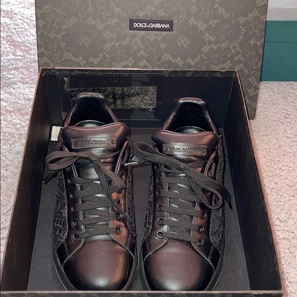 Dolce and Gabbana sneakers black with lace - Picture 1 of 7